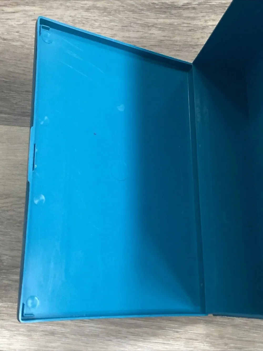 Vintage Empire Pencil Plastic School Box Case Blue School Bus